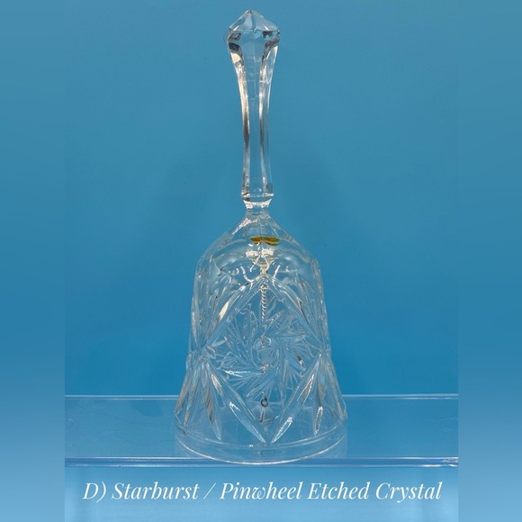 Six Large Vintage Crystal Bells. Wedding Bells. Dinner Bells. Wedding Showe… - Picture 6 of 10